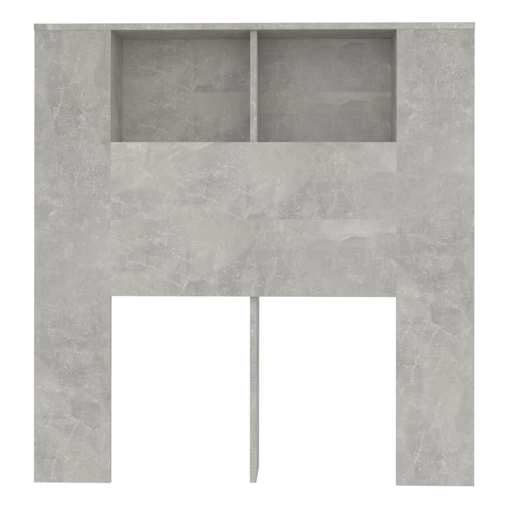 vidaXL Tăblie de pat cu dulap, gri beton, 100x18,5x102,5 cm vidaXL Tăblie de pat cu dulap, gri beton, 100x18,5x102,5 cm