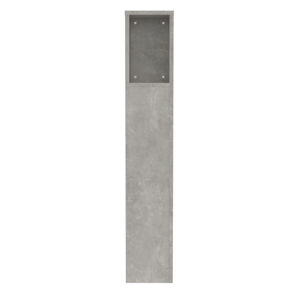 vidaXL Tăblie de pat cu dulap, gri beton, 100x18,5x102,5 cm vidaXL Tăblie de pat cu dulap, gri beton, 100x18,5x102,5 cm