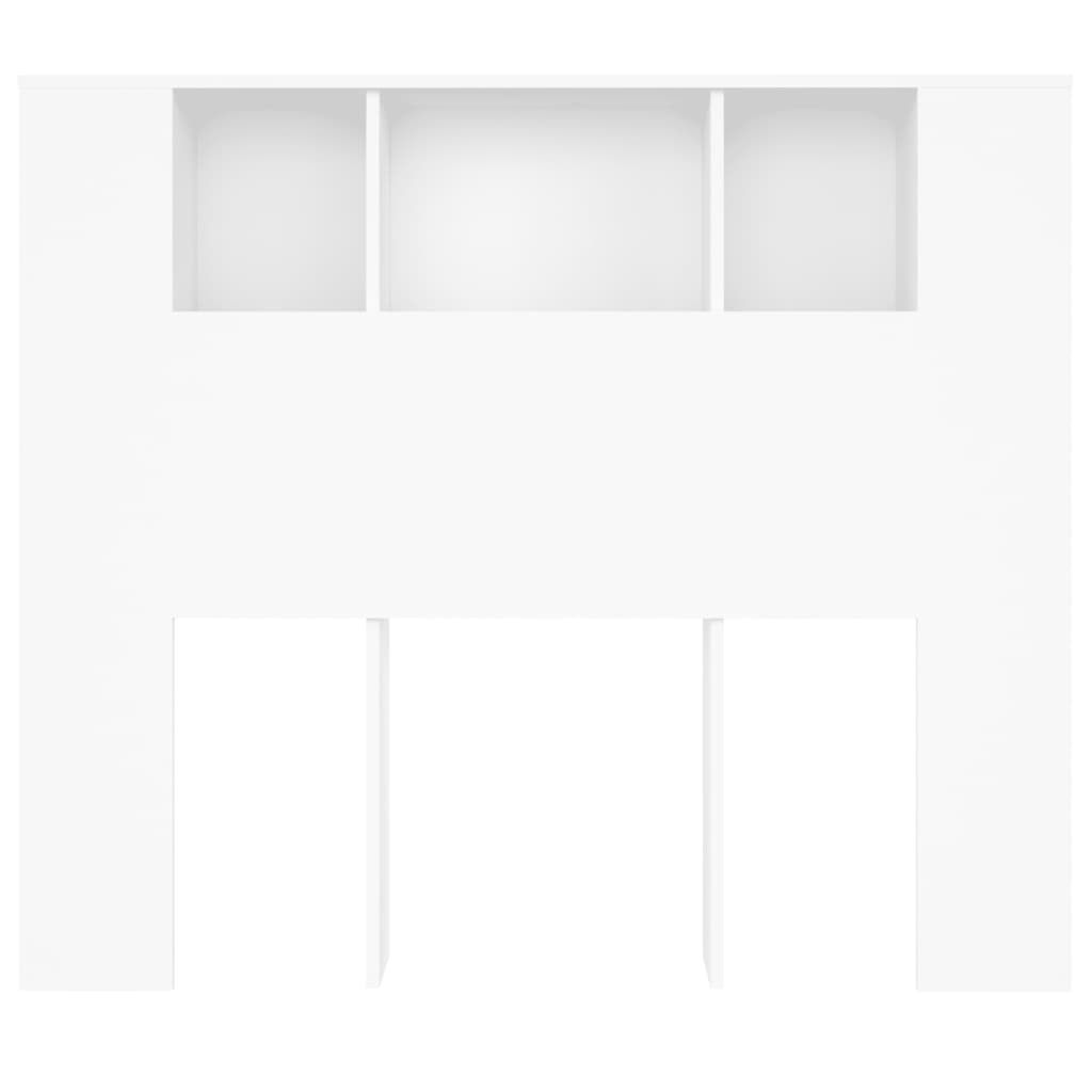 vidaXL Tăblie de pat cu dulap, alb, 120x18,5x102,5 cm vidaXL Tăblie de pat cu dulap, alb, 120x18,5x102,5 cm