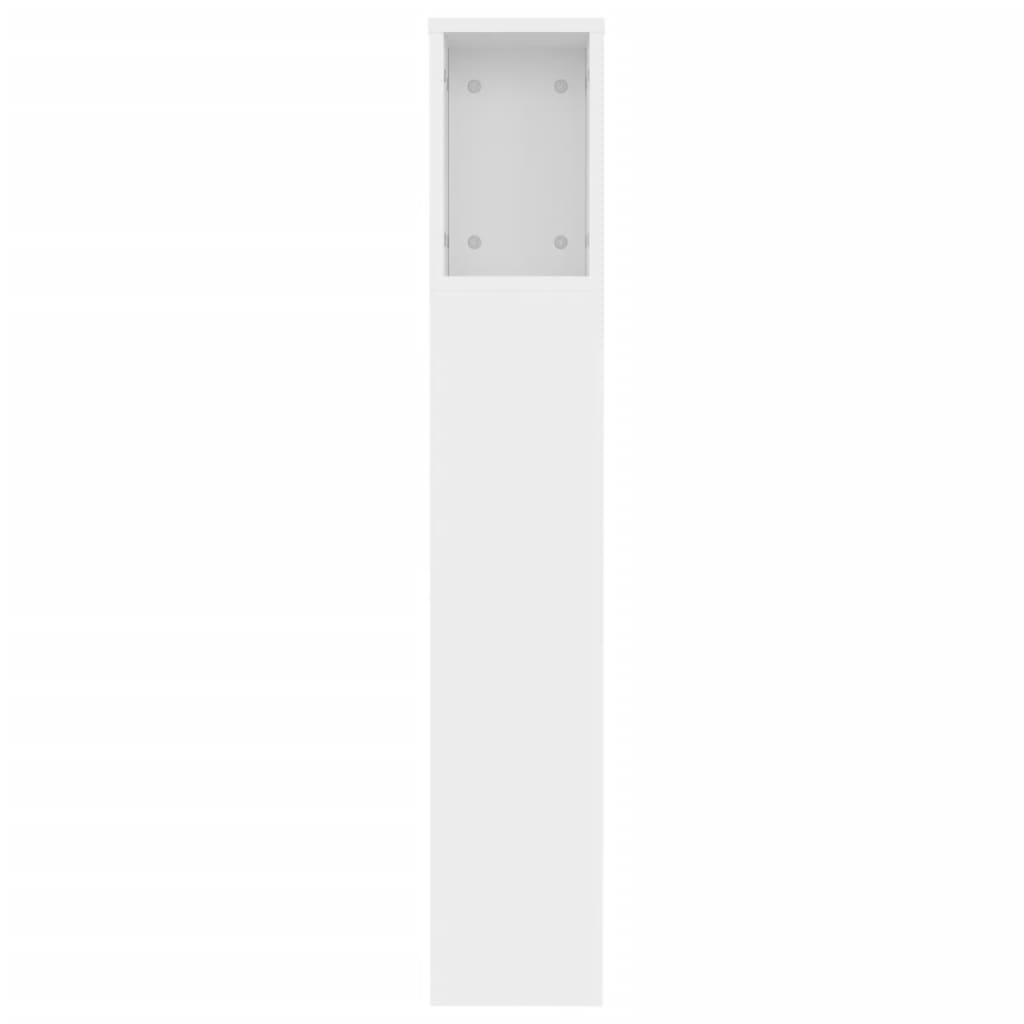 vidaXL Tăblie de pat cu dulap, alb, 120x18,5x102,5 cm vidaXL Tăblie de pat cu dulap, alb, 120x18,5x102,5 cm