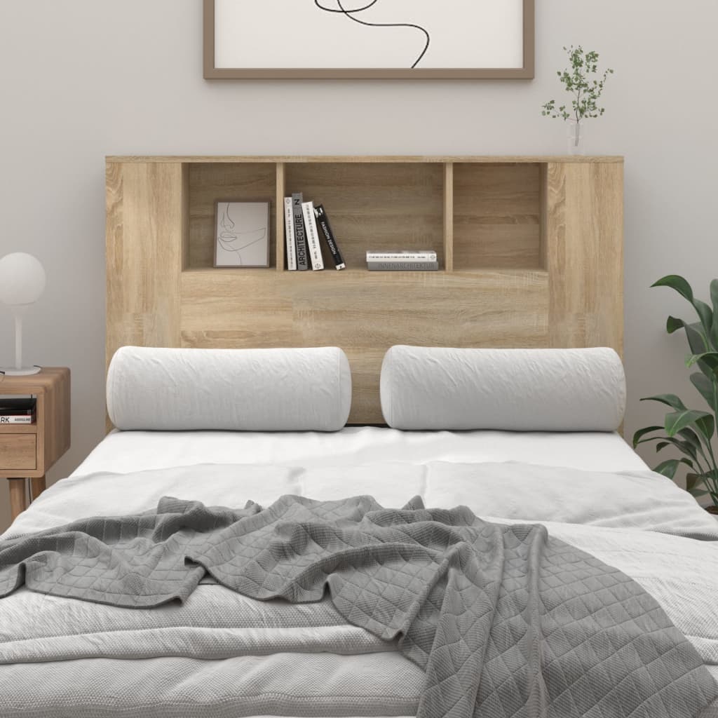 vidaXL Tăblie de pat cu dulap, stejar sonoma, 120x18,5x102,5 cm vidaXL Tăblie de pat cu dulap, stejar sonoma, 120x18,5x102,5 cm