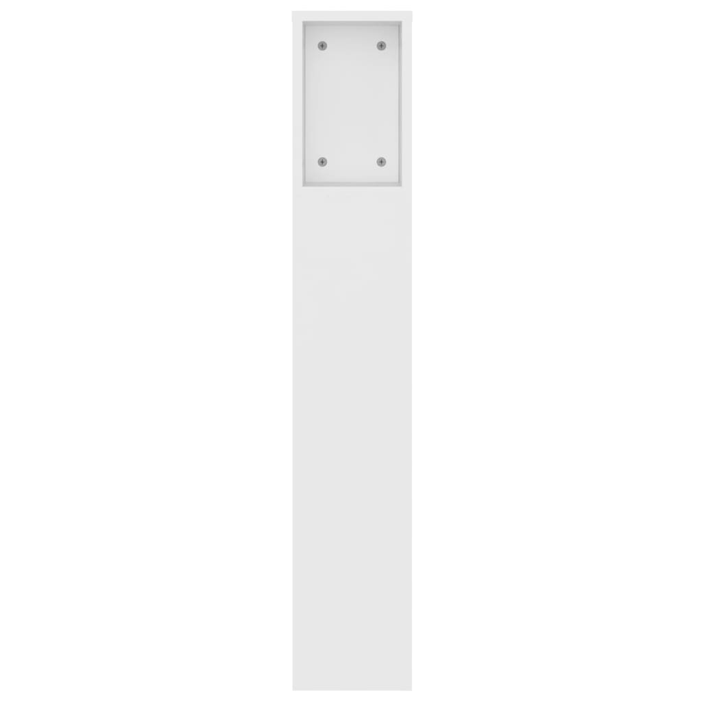 vidaXL Tăblie de pat cu dulap, alb, 140x18,5x104,5 cm vidaXL Tăblie de pat cu dulap, alb, 140x18,5x104,5 cm