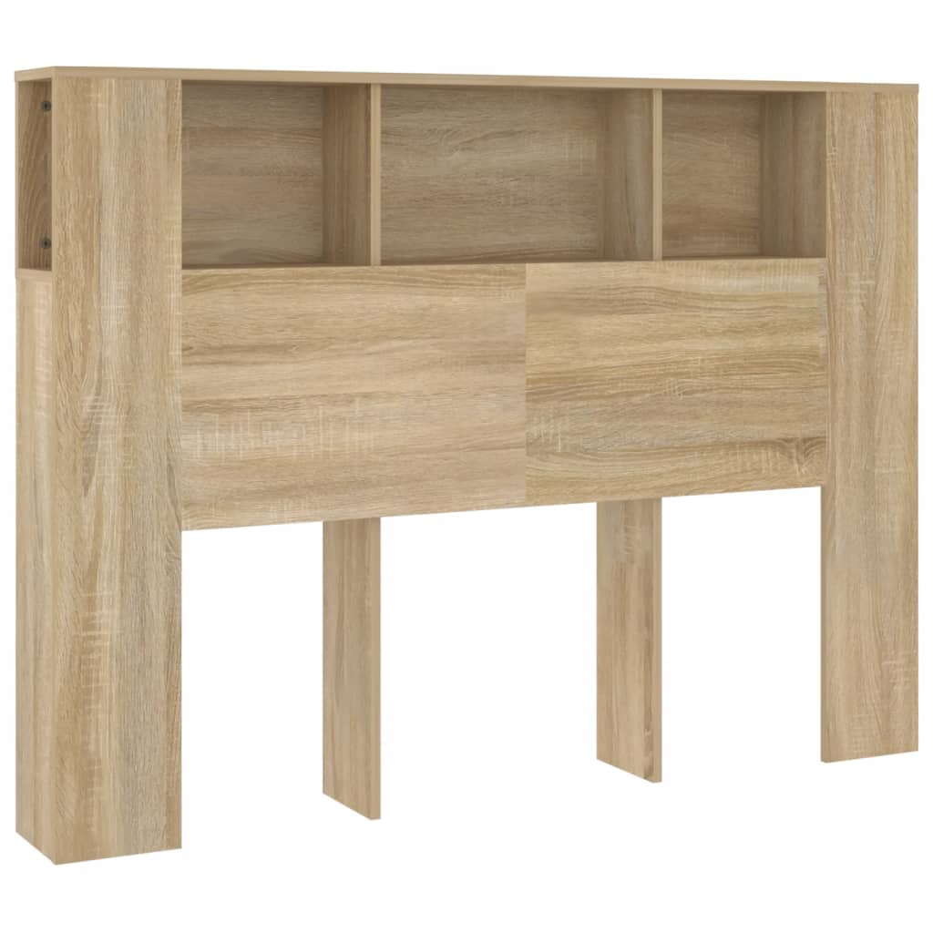 vidaXL Tăblie de pat cu dulap, stejar sonoma, 140x18,5x104,5 cm vidaXL Tăblie de pat cu dulap, stejar sonoma, 140x18,5x104,5 cm
