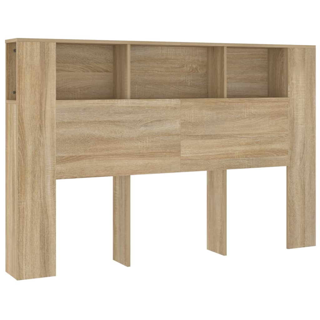 vidaXL Tăblie de pat cu dulap, stejar sonoma, 160x18,5x104,5 cm vidaXL Tăblie de pat cu dulap, stejar sonoma, 160x18,5x104,5 cm
