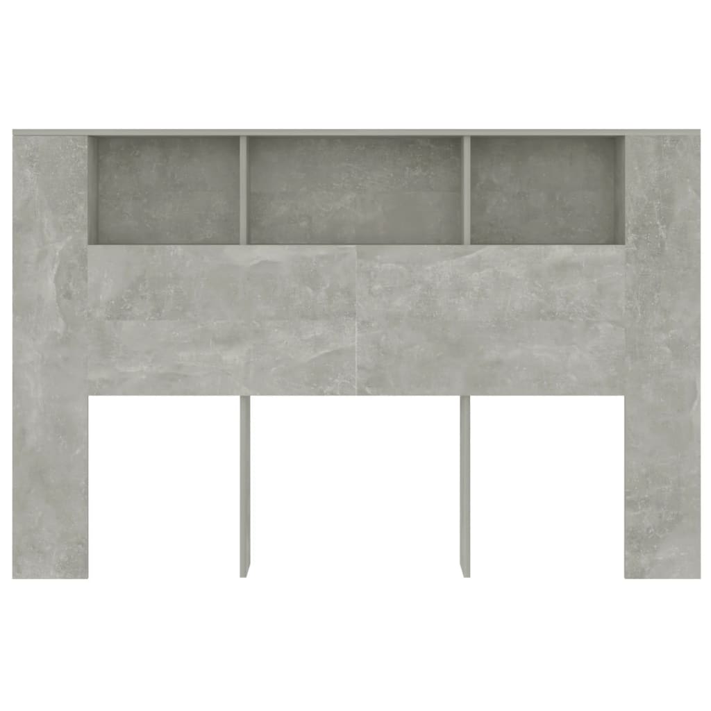 vidaXL Tăblie de pat cu dulap, gri beton, 160x18,5x104,5 cm vidaXL Tăblie de pat cu dulap, gri beton, 160x18,5x104,5 cm