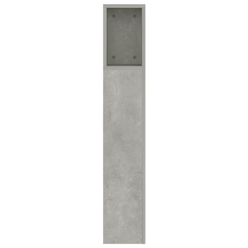 vidaXL Tăblie de pat cu dulap, gri beton, 160x18,5x104,5 cm vidaXL Tăblie de pat cu dulap, gri beton, 160x18,5x104,5 cm