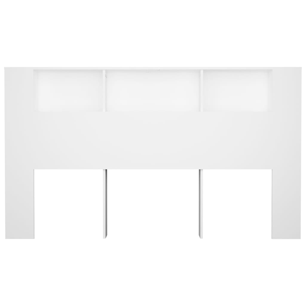 vidaXL Tăblie de pat cu dulap, alb, 180x18,5x104,5 cm vidaXL Tăblie de pat cu dulap, alb, 180x18,5x104,5 cm