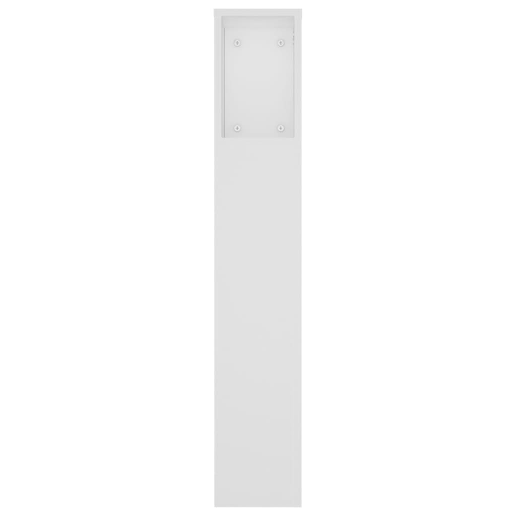vidaXL Tăblie de pat cu dulap, alb, 180x18,5x104,5 cm vidaXL Tăblie de pat cu dulap, alb, 180x18,5x104,5 cm