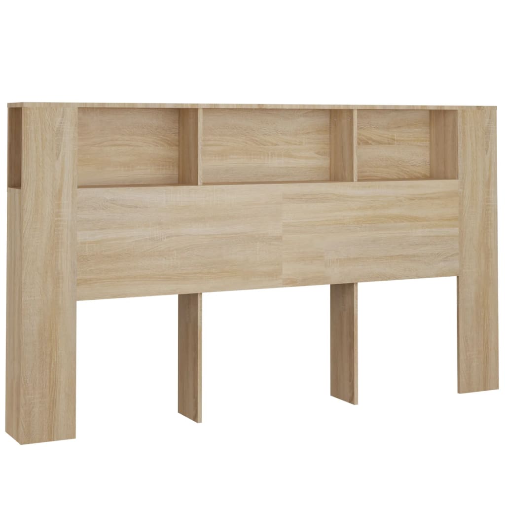 vidaXL Tăblie de pat cu dulap, stejar sonoma, 180x18,5x104,5 cm vidaXL Tăblie de pat cu dulap, stejar sonoma, 180x18,5x104,5 cm