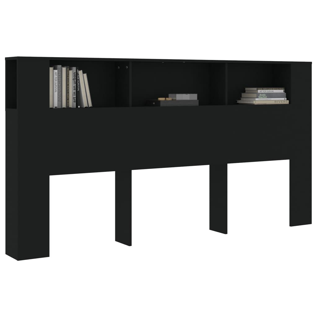 vidaXL Dulap tăblie, negru, 200x18,5x104,5 cm vidaXL Dulap tăblie, negru, 200x18,5x104,5 cm