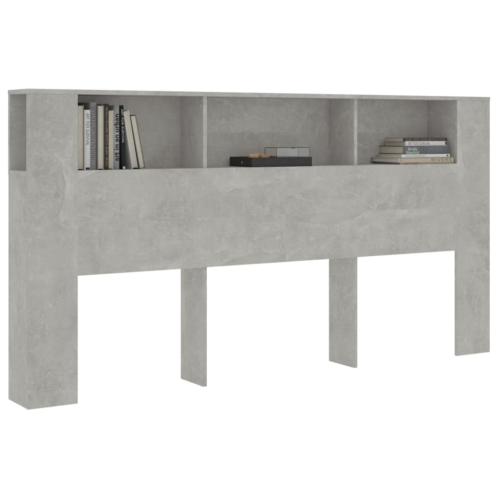 vidaXL Dulap tăblie, gri beton, 200x18,5x104,5 cm vidaXL Dulap tăblie, gri beton, 200x18,5x104,5 cm