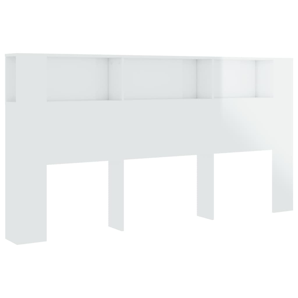 vidaXL Dulap tăblie, alb extralucios, 200x18,5x104,5 cm vidaXL Dulap tăblie, alb extralucios, 200x18,5x104,5 cm