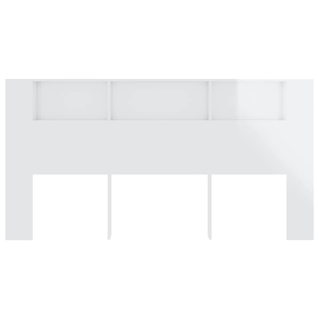 vidaXL Dulap tăblie, alb extralucios, 200x18,5x104,5 cm vidaXL Dulap tăblie, alb extralucios, 200x18,5x104,5 cm