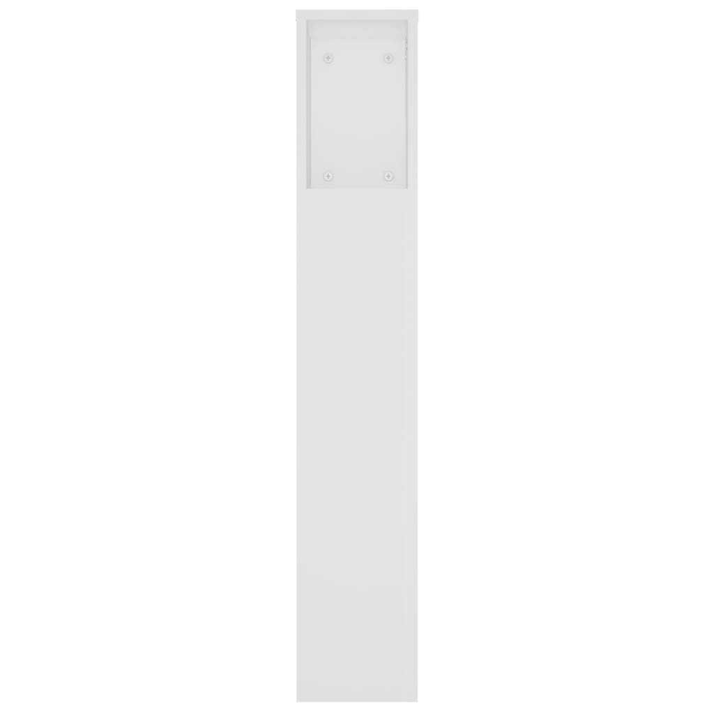vidaXL Tăblie de pat cu dulap, alb, 220x18,5x104,5 cm vidaXL Tăblie de pat cu dulap, alb, 220x18,5x104,5 cm