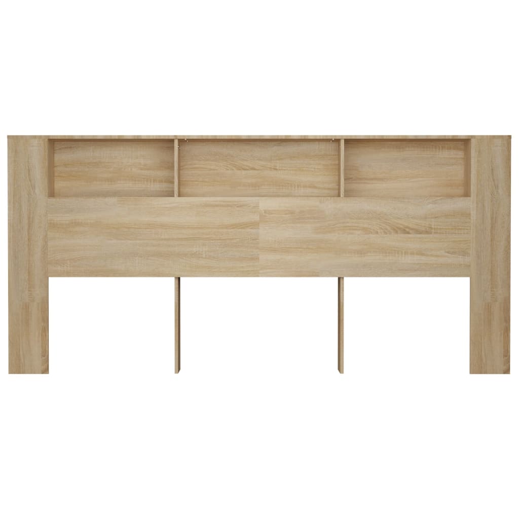 vidaXL Tăblie de pat cu dulap, stejar sonoma, 220x18,5x104,5 cm