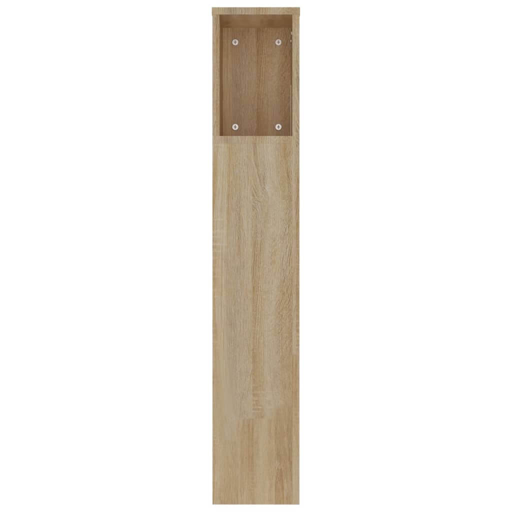 vidaXL Tăblie de pat cu dulap, stejar sonoma, 220x18,5x104,5 cm
