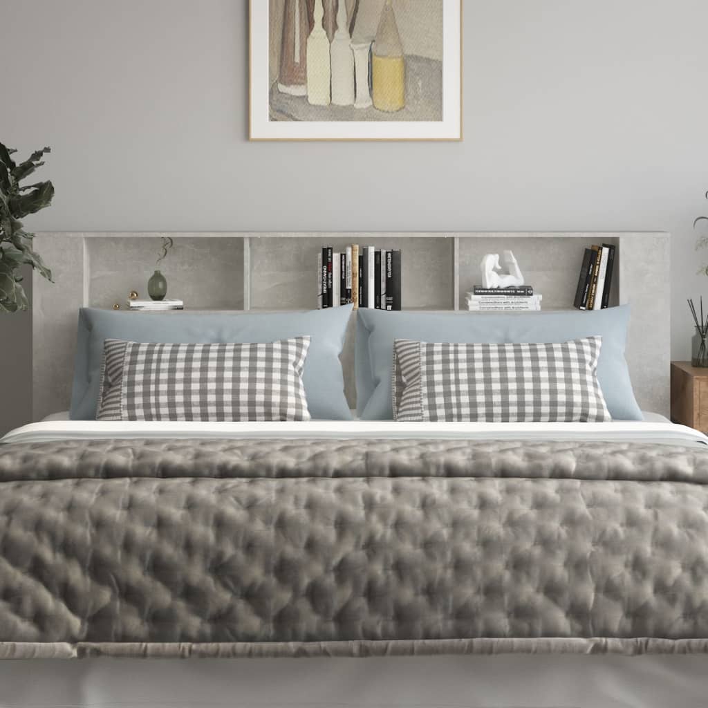 vidaXL Dulap tăblie, gri beton, 220x18,5x104,5 cm vidaXL Dulap tăblie, gri beton, 220x18,5x104,5 cm