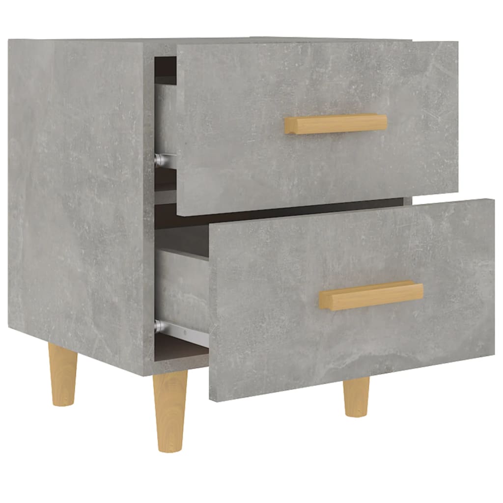 vidaXL Noptiere, 2 buc., gri beton, 40x35x47,5 cm