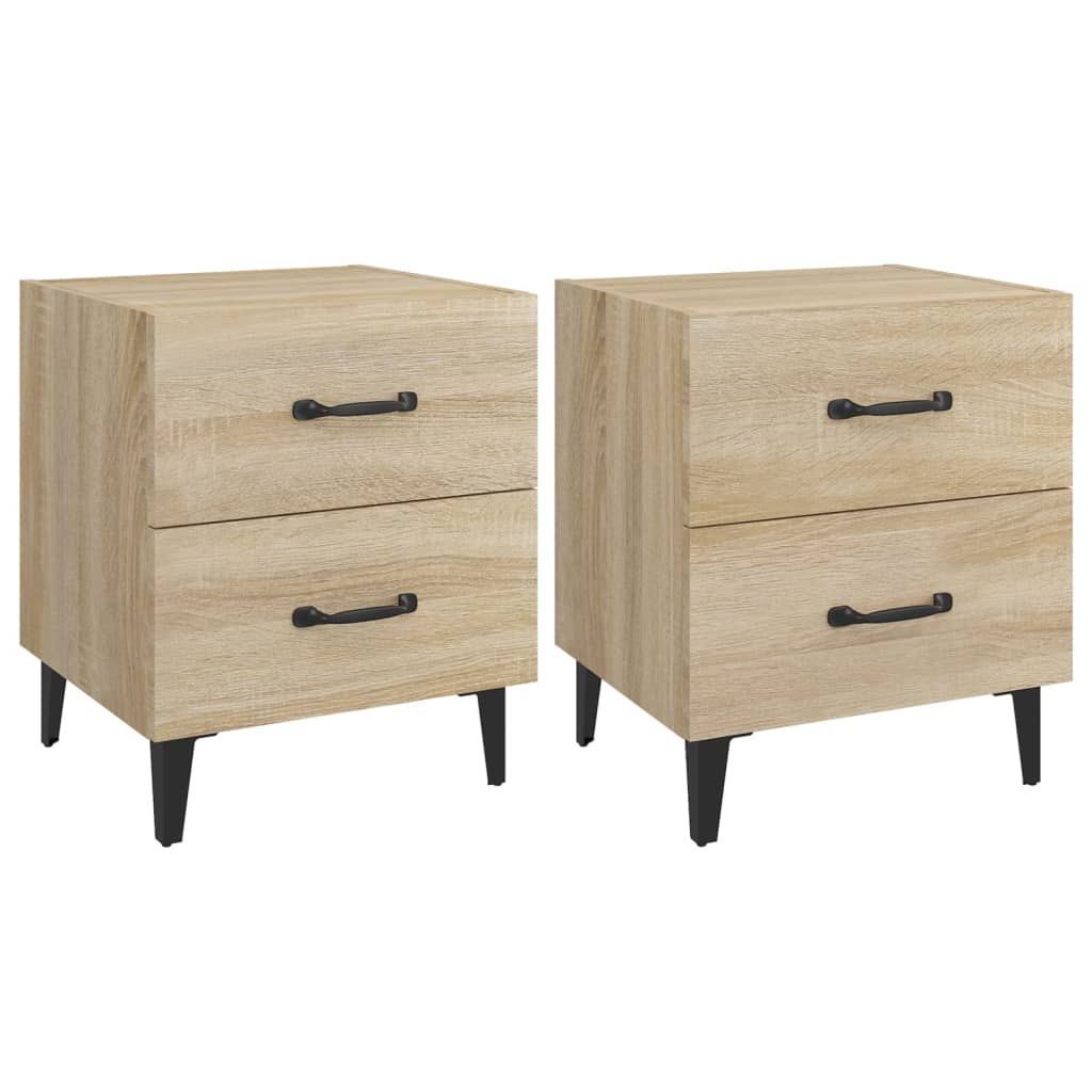 vidaXL Noptiere, 2 buc., stejar sonoma, 40x35x47,5 cm vidaXL Noptiere, 2 buc., stejar sonoma, 40x35x47,5 cm