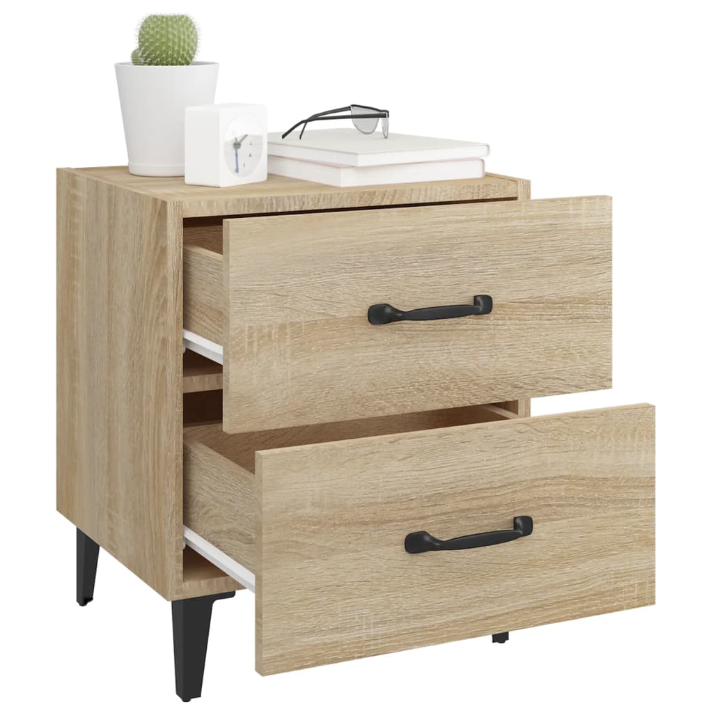 vidaXL Noptiere, 2 buc., stejar sonoma, 40x35x47,5 cm vidaXL Noptiere, 2 buc., stejar sonoma, 40x35x47,5 cm