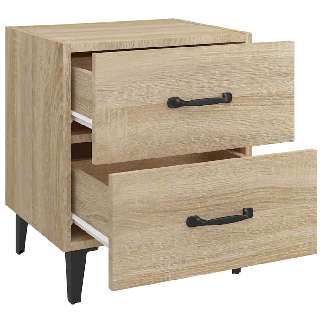 vidaXL Noptiere, 2 buc., stejar sonoma, 40x35x47,5 cm vidaXL Noptiere, 2 buc., stejar sonoma, 40x35x47,5 cm