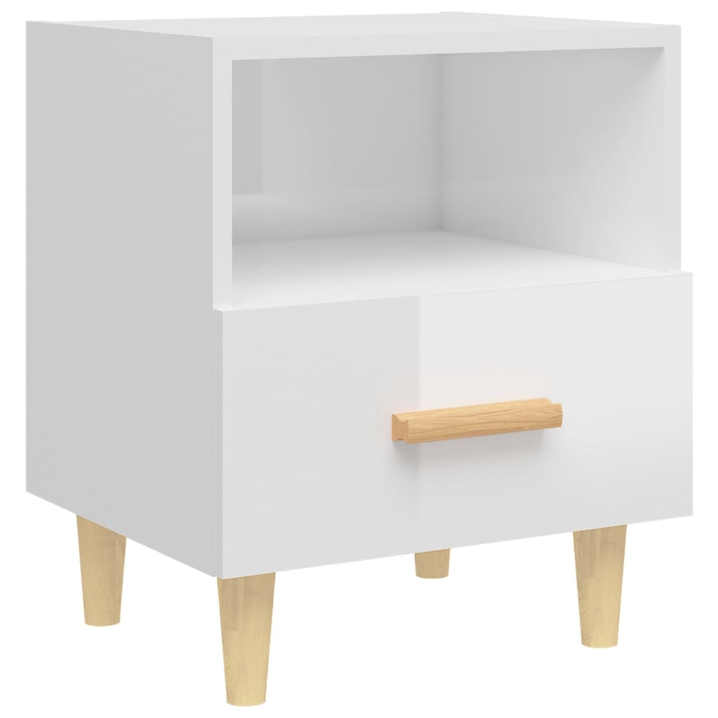 vidaXL Noptiere, 2 buc., alb extralucios, 40x35x47 cm vidaXL Noptiere, 2 buc., alb extralucios, 40x35x47 cm
