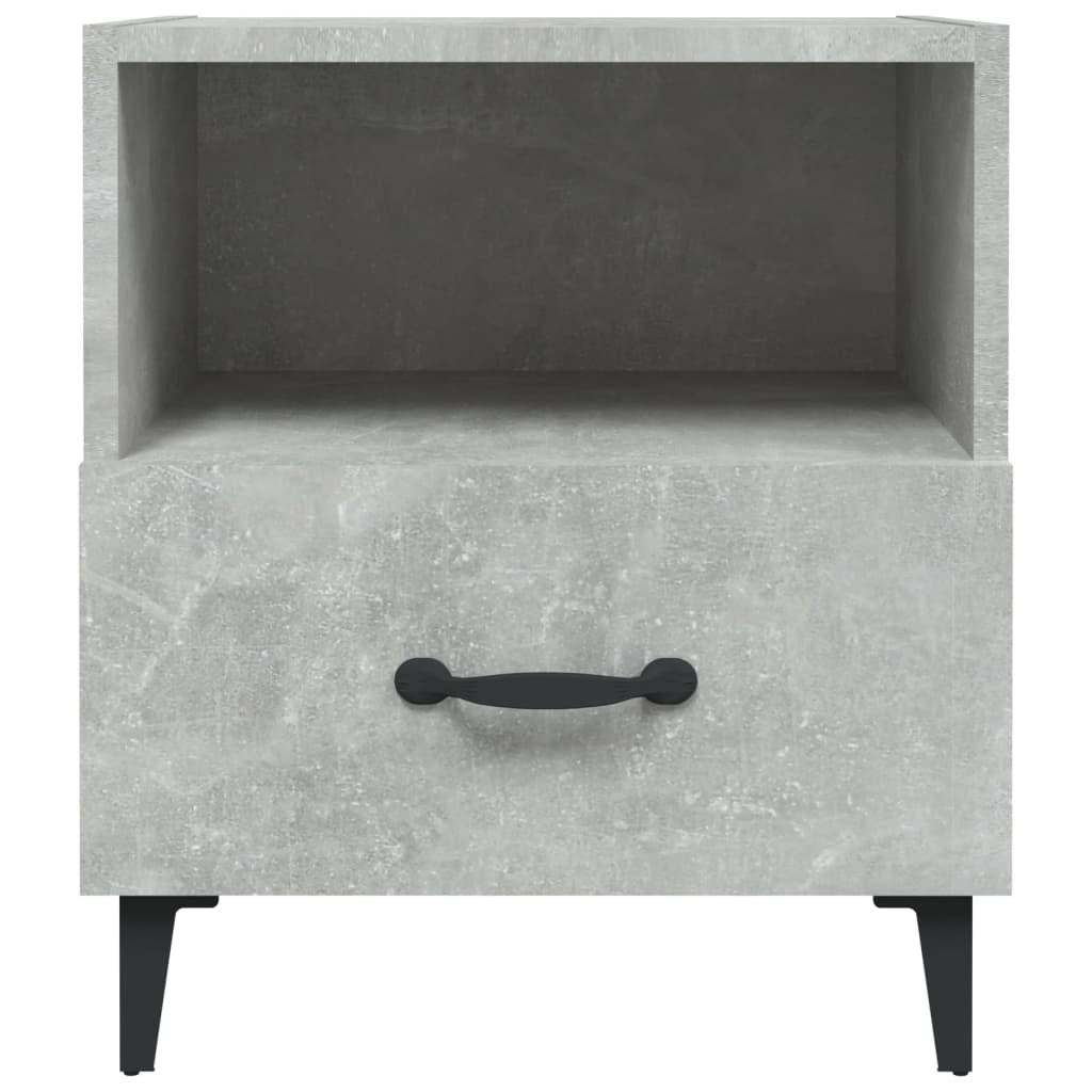 vidaXL Noptiere, 2 buc., gri beton, lemn prelucrat vidaXL Noptiere, 2 buc., gri beton, lemn prelucrat