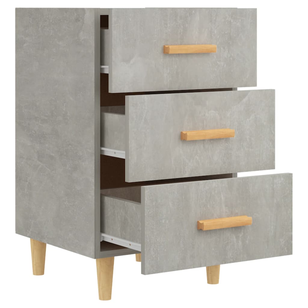 vidaXL Noptieră, gri beton, 40x40x66 cm, lemn compozit
