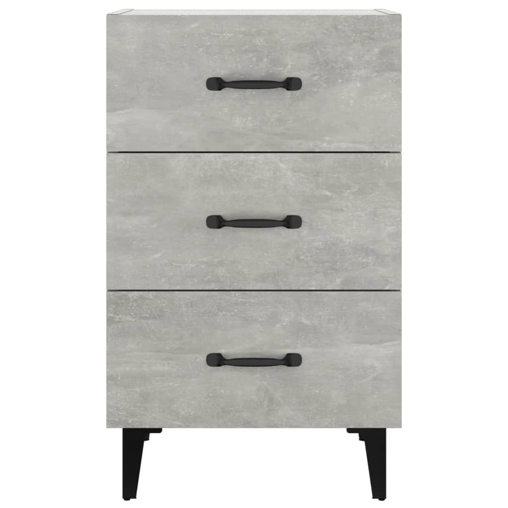 vidaXL Noptieră, gri beton, 40x40x66 cm, lemn compozit