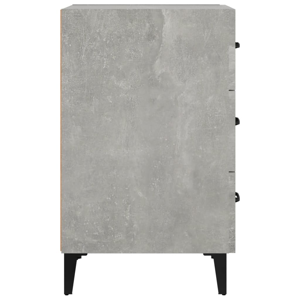 vidaXL Noptieră, gri beton, 40x40x66 cm, lemn compozit
