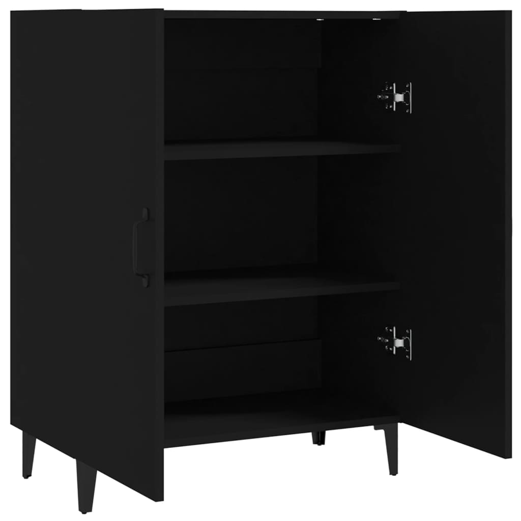 vidaXL Servantă, negru, 70x34x90 cm, lemn prelucrat