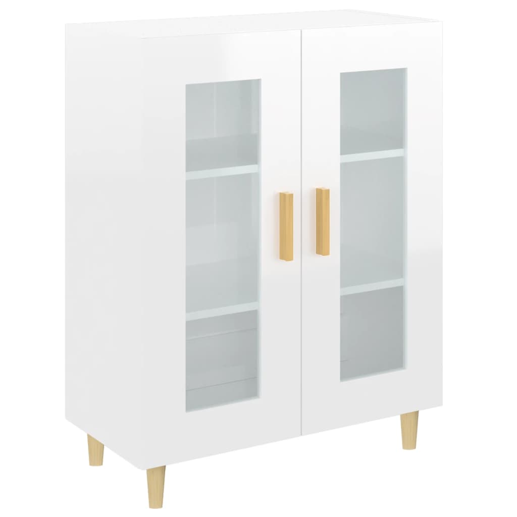 vidaXL Dulap, alb extralucios, 69,5x34x90 cm, lemn compozit