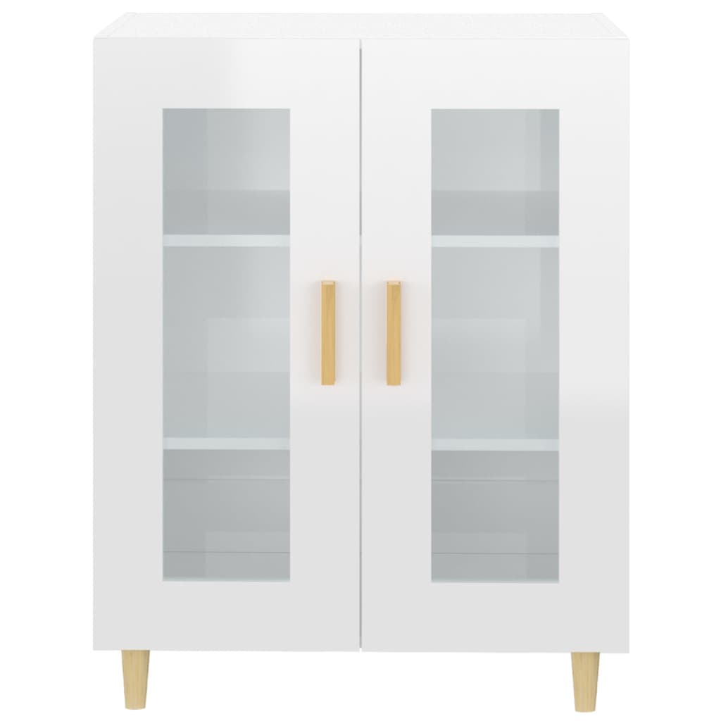 vidaXL Dulap, alb extralucios, 69,5x34x90 cm, lemn compozit