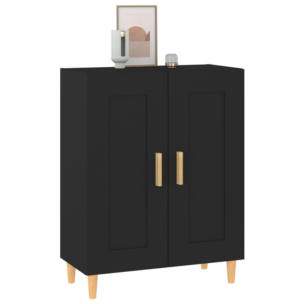 vidaXL Dulap, negru, 69,5x34x90 cm, lemn compozit