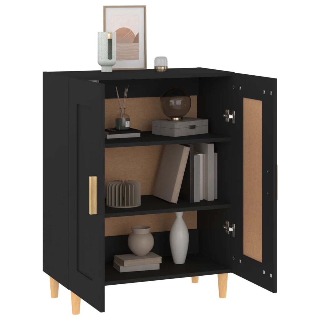 vidaXL Dulap, negru, 69,5x34x90 cm, lemn compozit