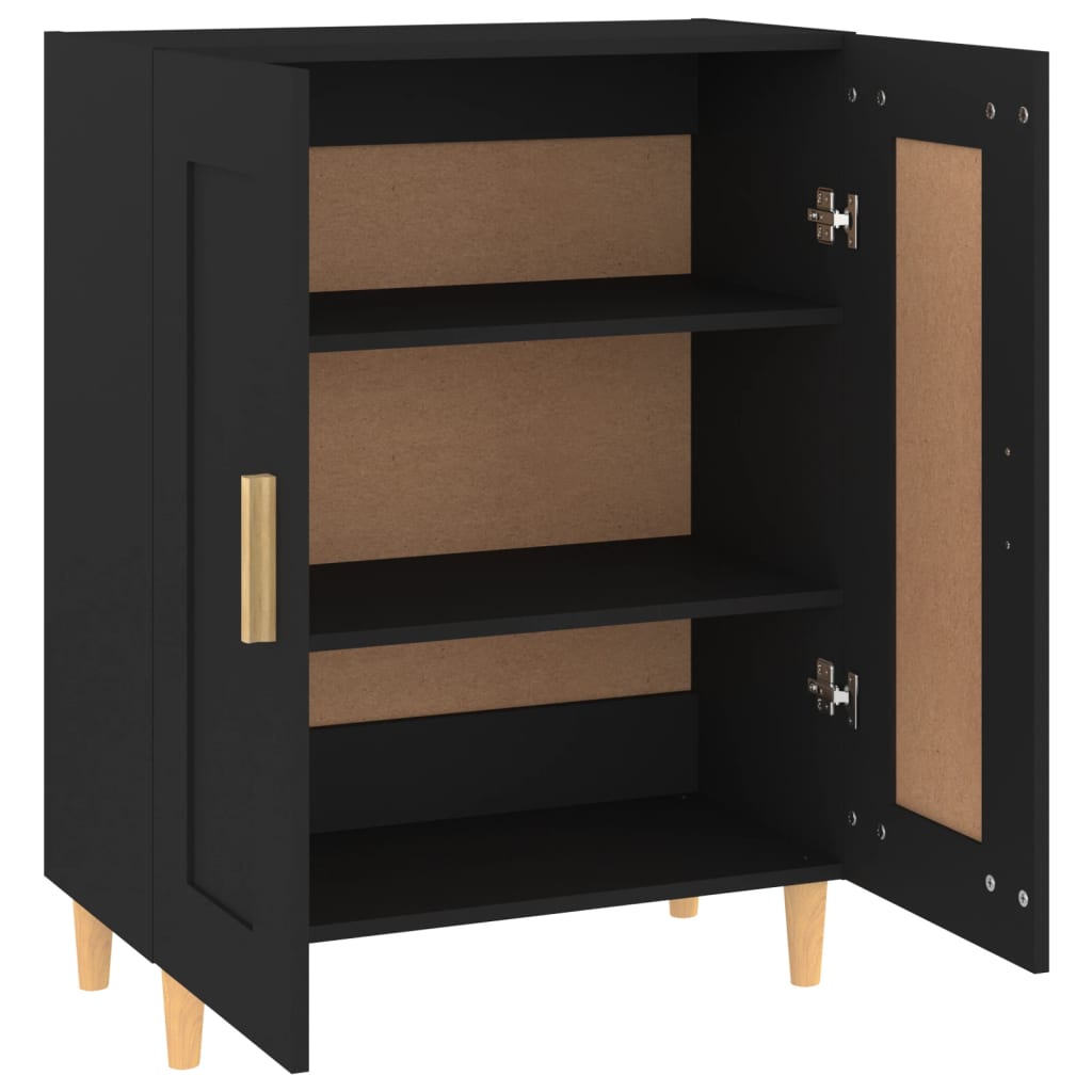 vidaXL Dulap, negru, 69,5x34x90 cm, lemn compozit