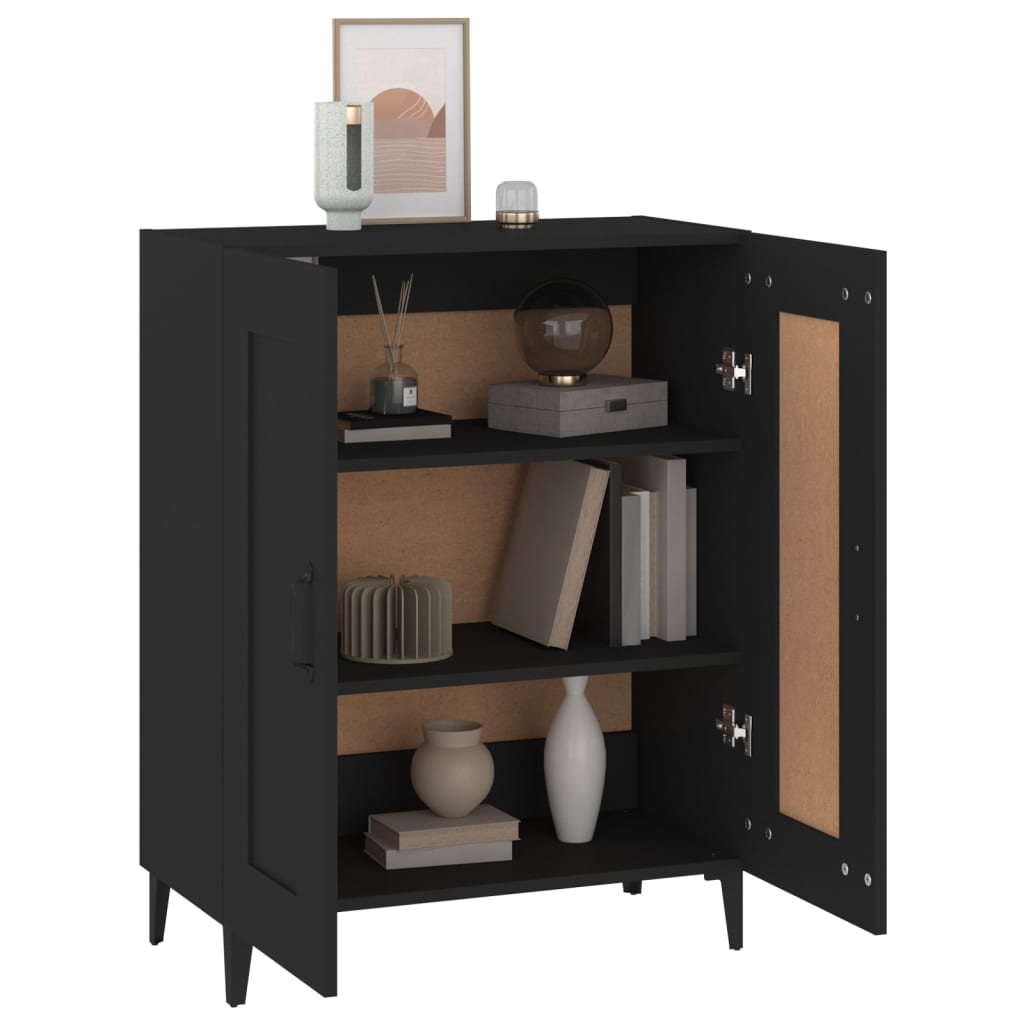 vidaXL Dulap, negru, 69,5x34x90 cm, lemn compozit