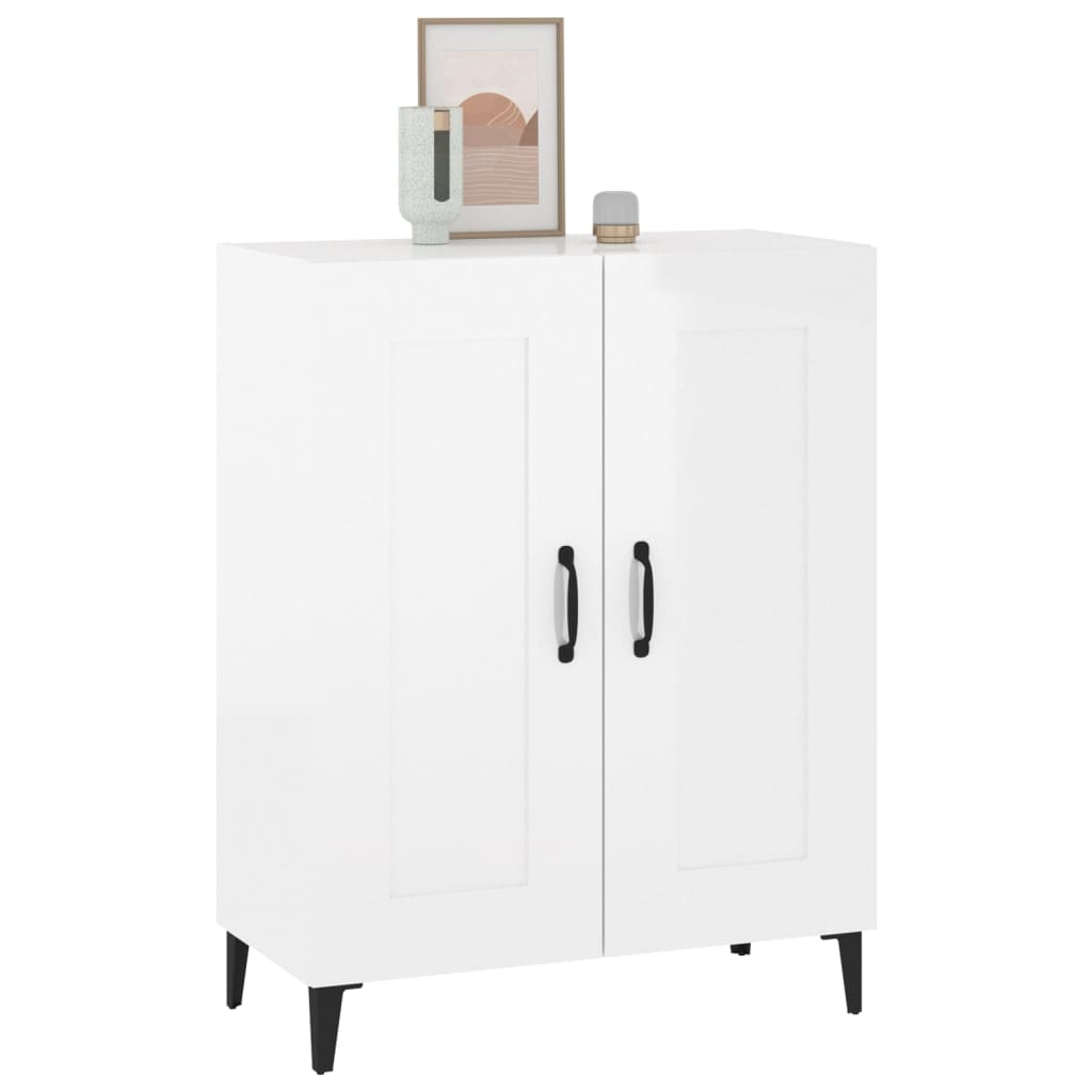 vidaXL Dulap, alb extralucios, 69,5x34x90 cm, lemn compozit
