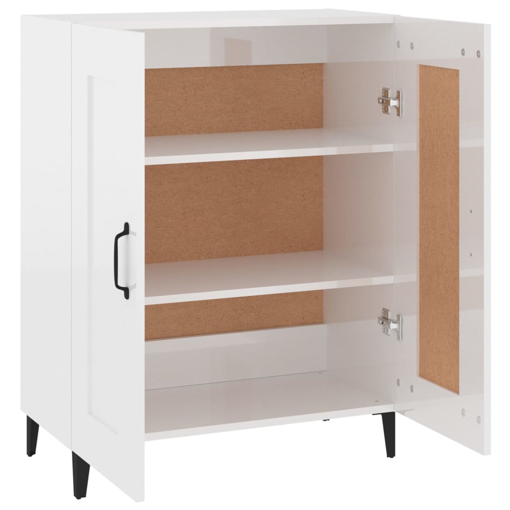 vidaXL Dulap, alb extralucios, 69,5x34x90 cm, lemn compozit