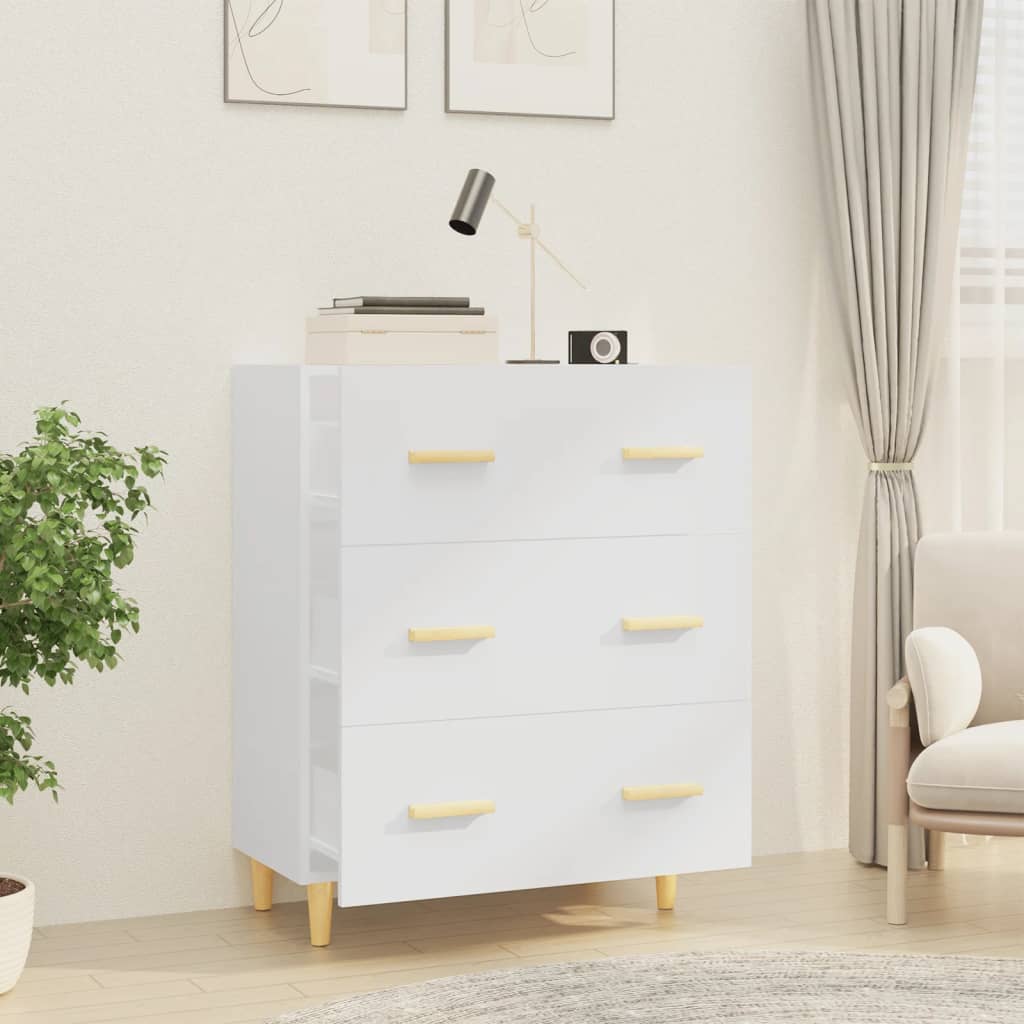 vidaXL Servantă, alb, 70x34x90 cm, lemn prelucrat