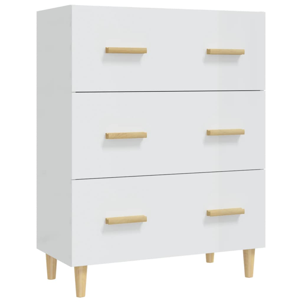 vidaXL Servantă, alb extralucios, 70x34x90 cm, lemn prelucrat vidaXL Servantă, alb extralucios, 70x34x90 cm, lemn prelucrat