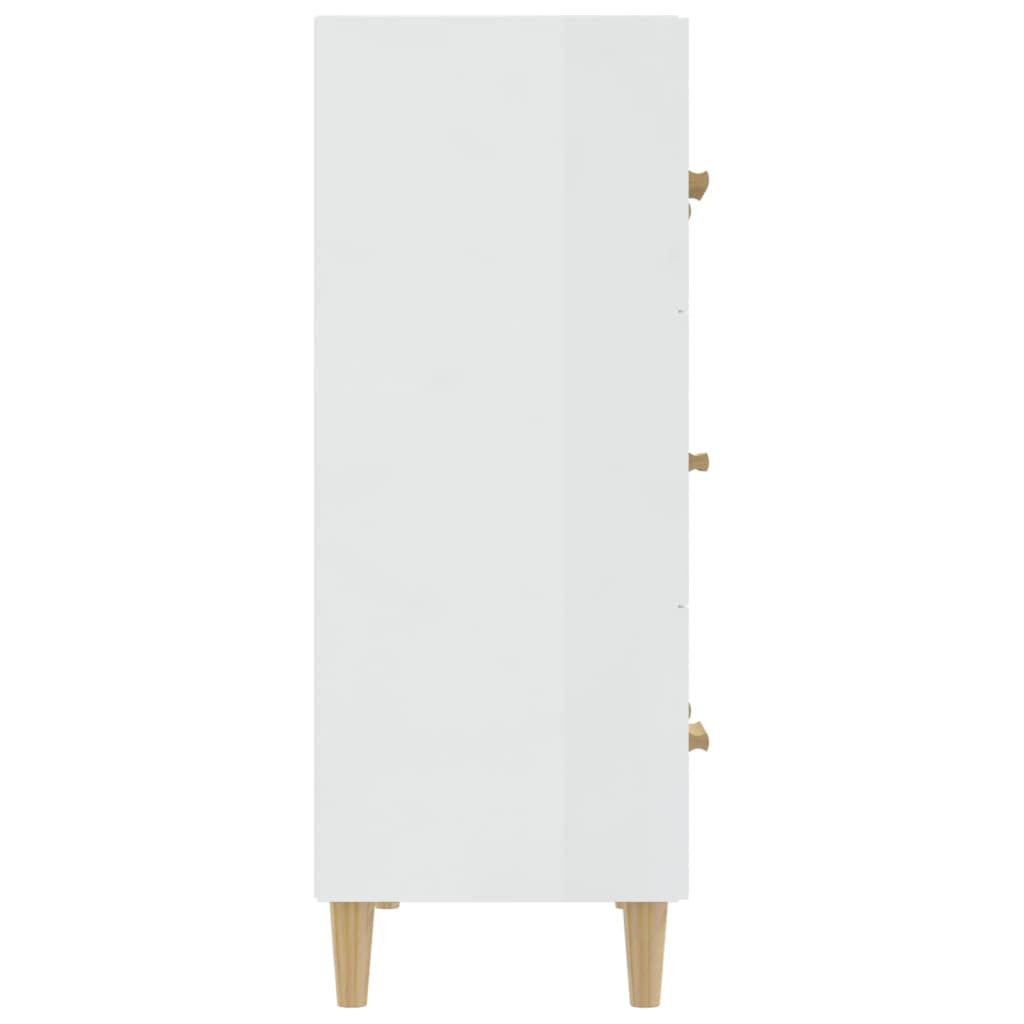 vidaXL Servantă, alb extralucios, 70x34x90 cm, lemn prelucrat vidaXL Servantă, alb extralucios, 70x34x90 cm, lemn prelucrat