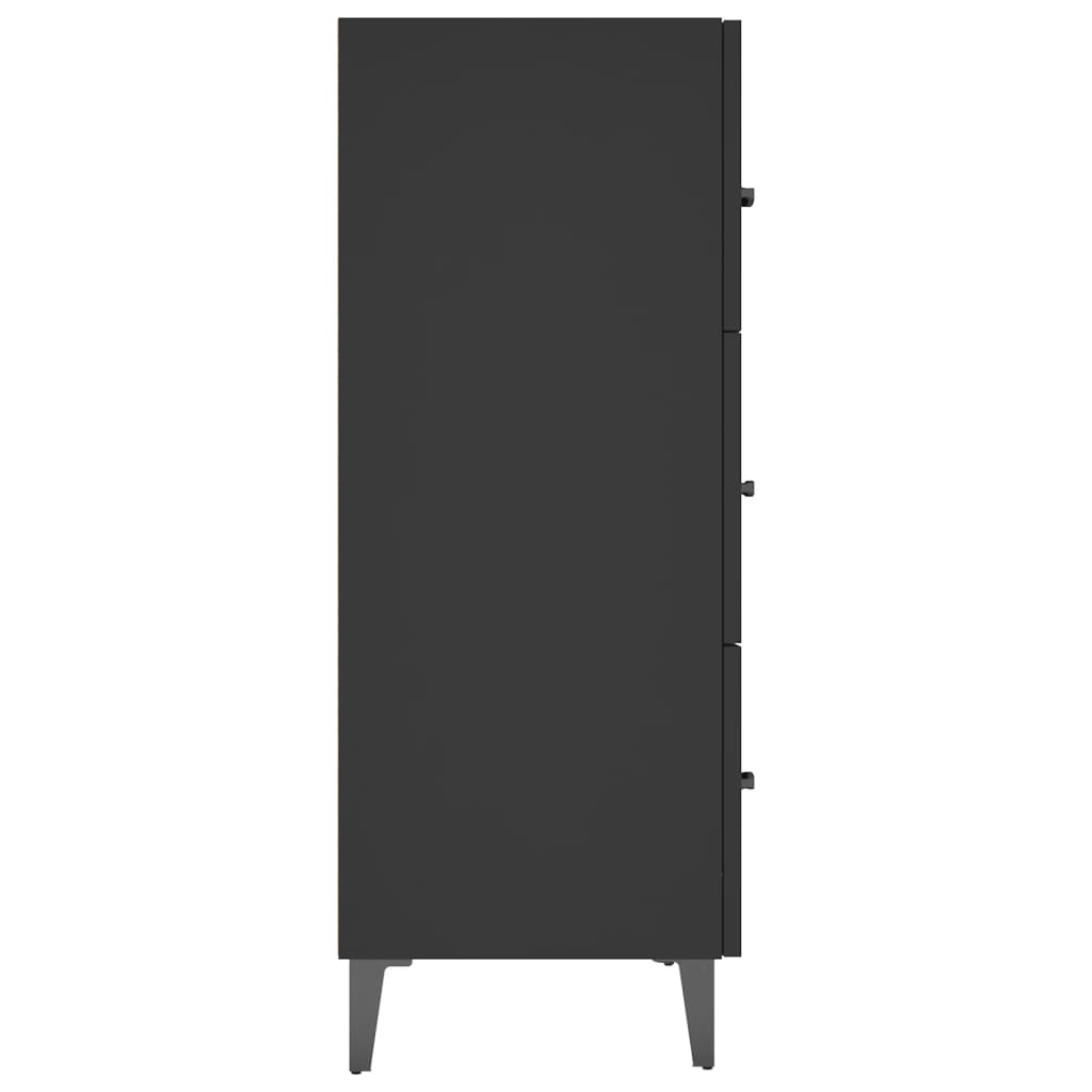 vidaXL Dulap, negru, 69,5x34x90 cm, lemn compozit