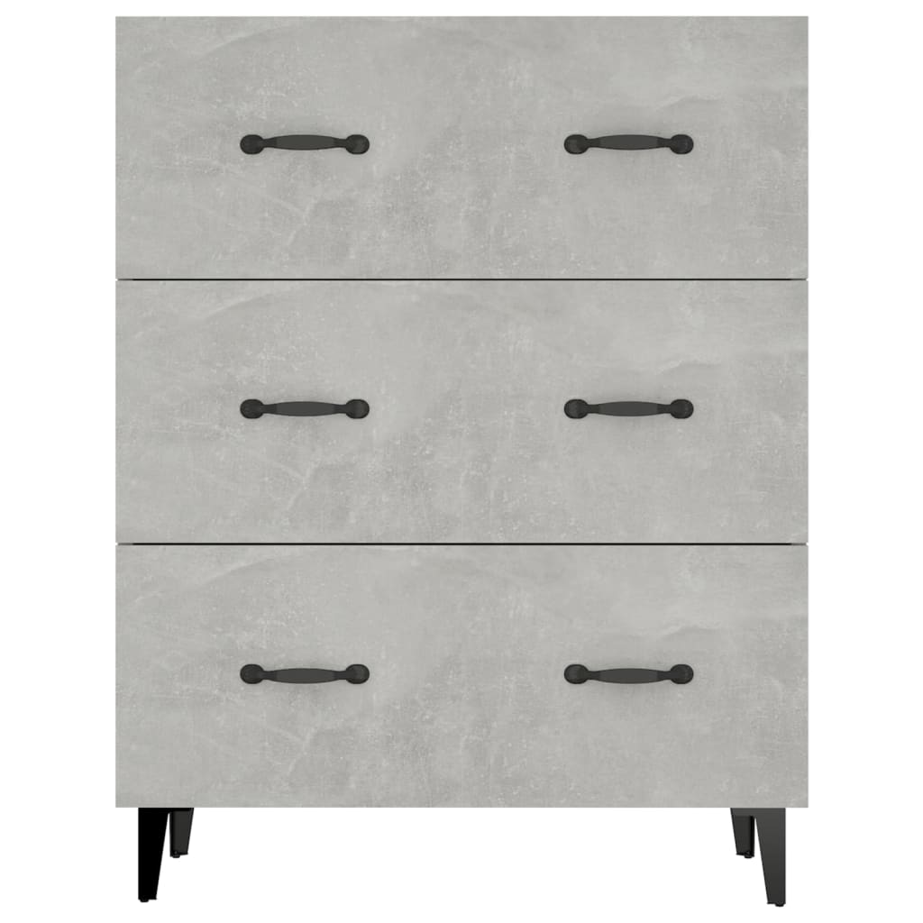 vidaXL Dulap, gri beton, 69,5x34x90 cm, lemn compozit
