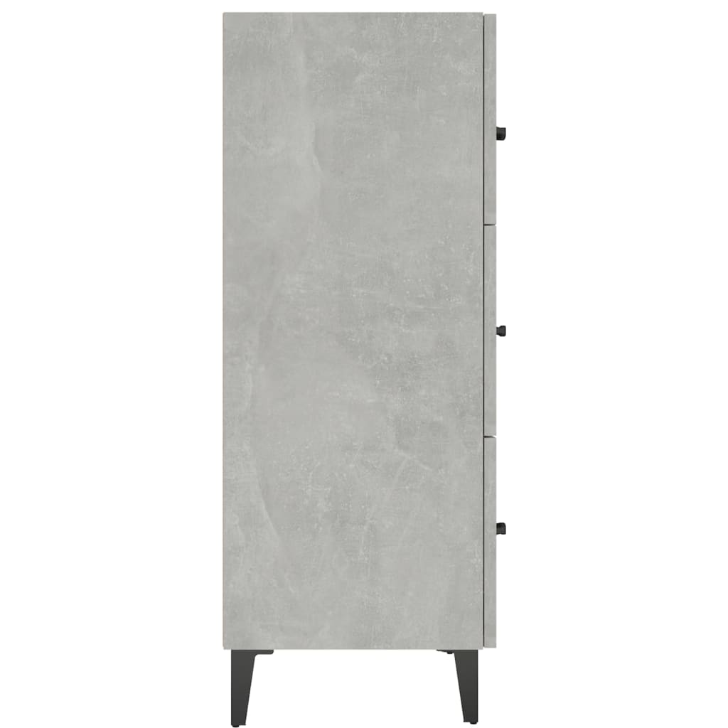 vidaXL Dulap, gri beton, 69,5x34x90 cm, lemn compozit