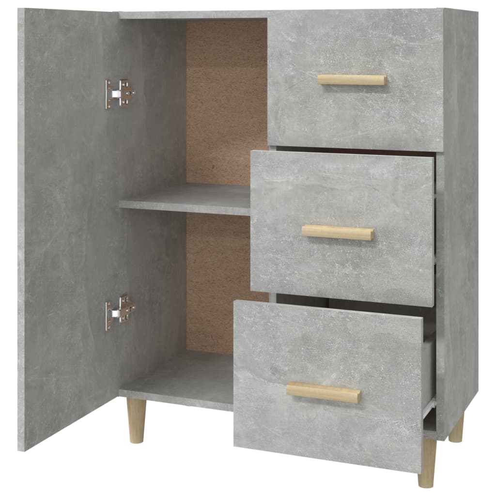 vidaXL Servantă, gri beton, 69,5x34x90 cm, lemn prelucrat