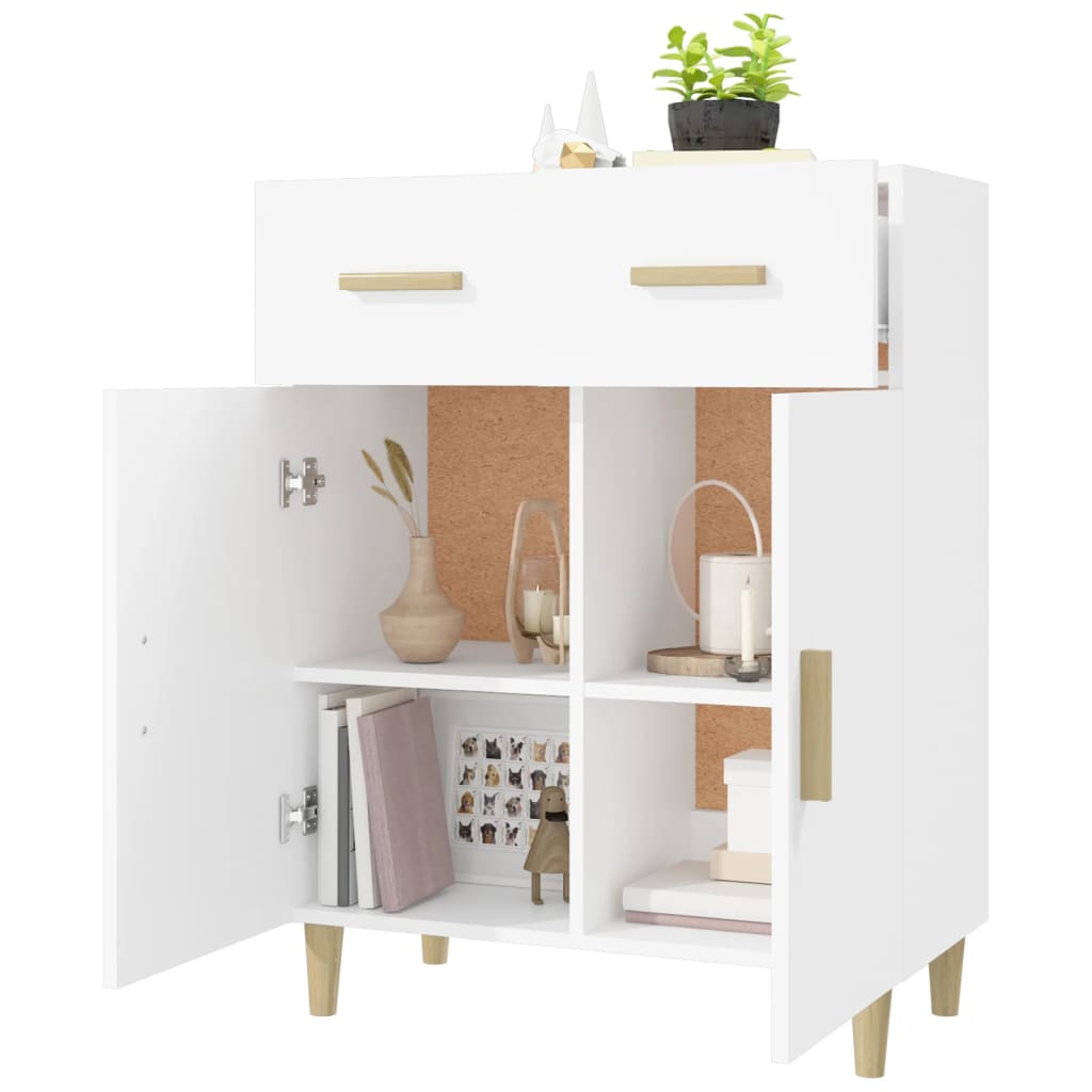 vidaXL Servantă, alb, 69,5x34x89 cm, lemn prelucrat vidaXL Servantă, alb, 69,5x34x89 cm, lemn prelucrat