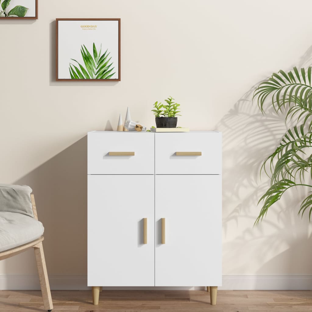 vidaXL Servantă, alb, 69,5x34x89 cm, lemn prelucrat vidaXL Servantă, alb, 69,5x34x89 cm, lemn prelucrat