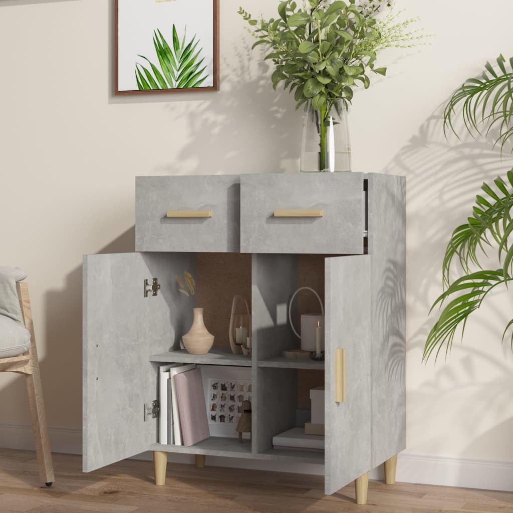 vidaXL Măsuță de cafea, gri beton, 69,5x34x89 cm, lemn prelucrat vidaXL Măsuță de cafea, gri beton, 69,5x34x89 cm, lemn prelucrat