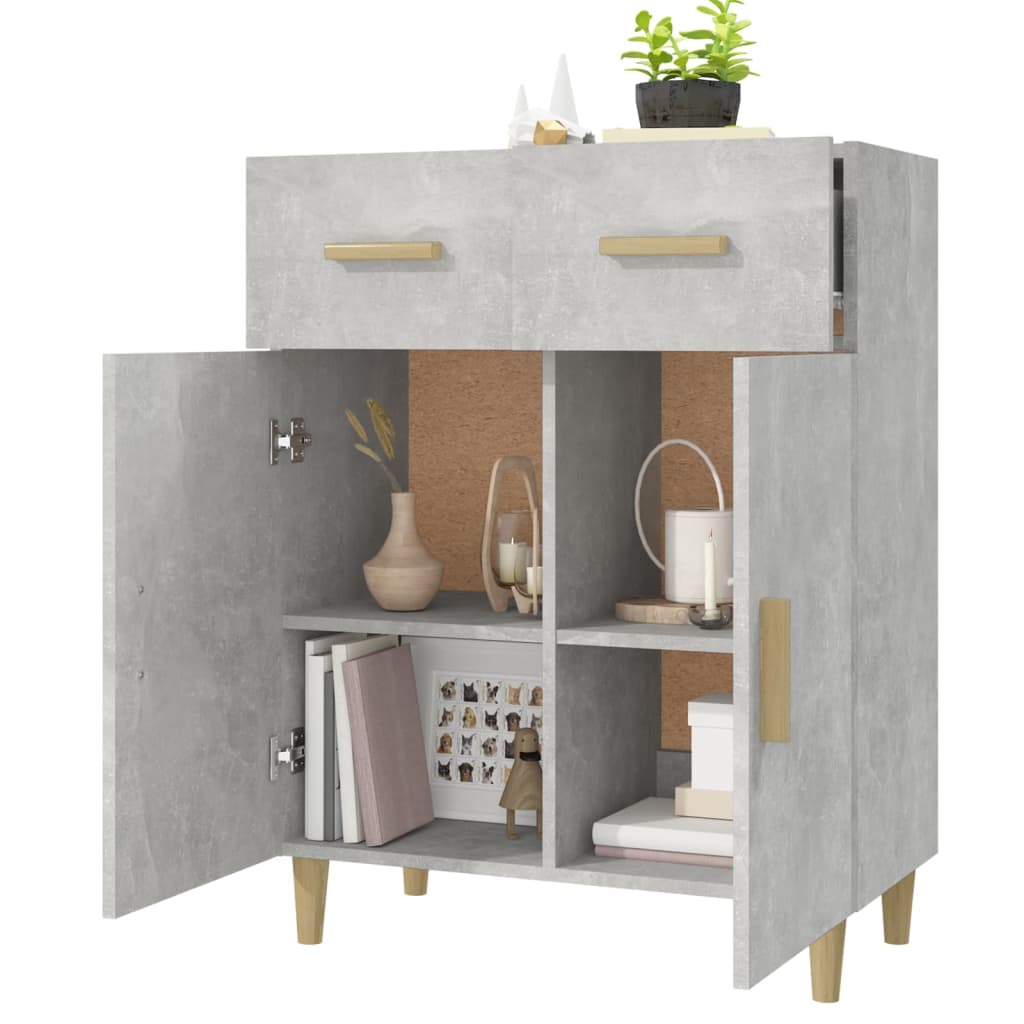vidaXL Măsuță de cafea, gri beton, 69,5x34x89 cm, lemn prelucrat vidaXL Măsuță de cafea, gri beton, 69,5x34x89 cm, lemn prelucrat